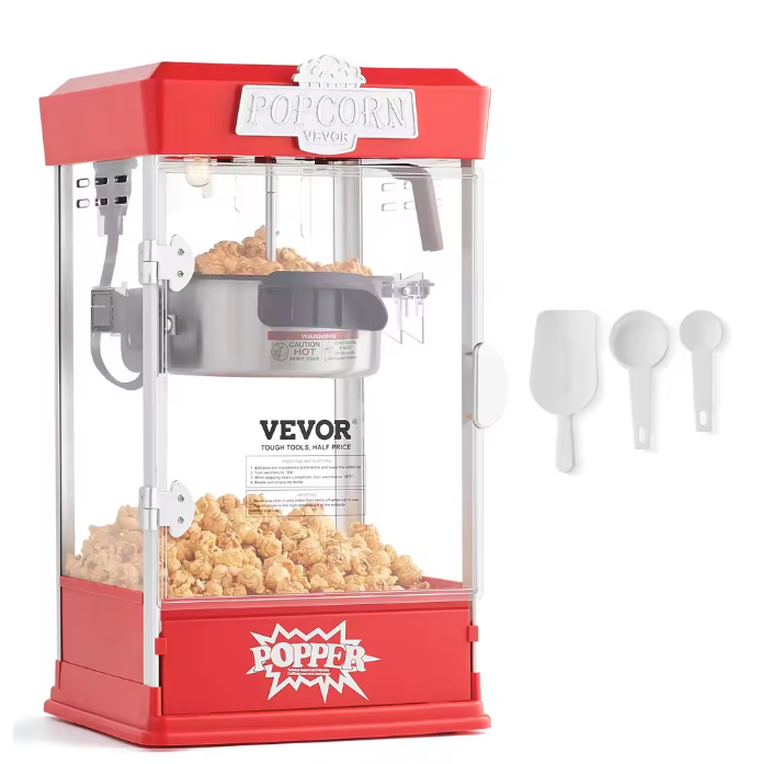 Popcorn Machine 4oz – Elektrische Popcornmaker 1.5 Gallon met Verwarming en LED Verlichting
