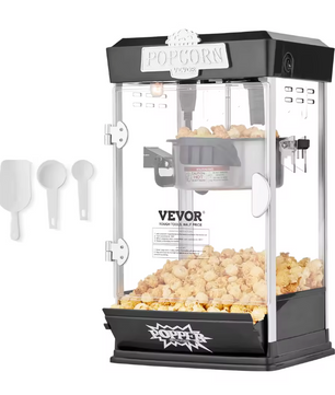 Popcorn Machine 4oz – Elektrische Popcornmaker 1.5 Gallon met Verwarming en LED Verlichting