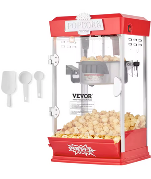 Popcorn Machine 4oz – Elektrische Popcornmaker 1.5 Gallon met Verwarming en LED Verlichting