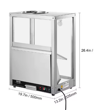 Nacho Warmer 80L – Professionele Snack Display met Verwarming en Glas