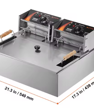 Professionele Friteuse 17L – Elektrische Deep Fryer 3000W met RVS Behuizing