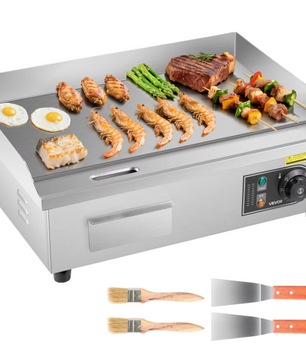 Elektrische Bakplaat 3200W – Professionele Grillplaat met Temperatuurregeling 50-300°C