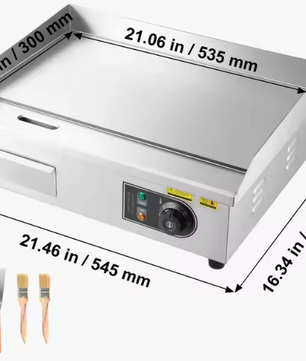 Elektrische Bakplaat 3200W – Professionele Grillplaat met Temperatuurregeling 50-300°C