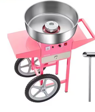 Suikerspin Machine 1000W met Kar – Professionele Cotton Candy Maker met RVS Kom