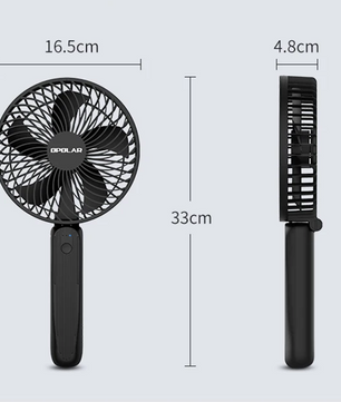 Mini Ventilator 10000mAh – Draagbare USB Handventilator met Opvouwbare Handgreep en Sterke Wind