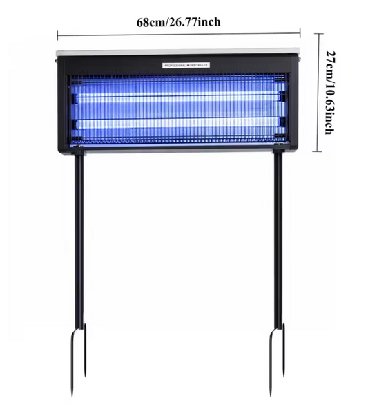 Solar Muggenlamp 40W – Waterdichte Insectenverdelger met UV en 6000mAh Batterij