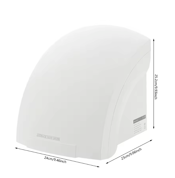 Compacte Handdroger 1200W – Wandmodel met Sensor en Koud/Warm Luchtfunctie