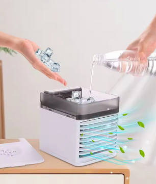 Mini Aircooler 3-in-1 – Luchtkoeler, Ventilator en Luchtbevochtiger met LED Verlichting