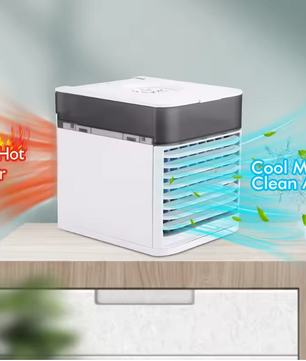 Mini Aircooler 3-in-1 – Luchtkoeler, Ventilator en Luchtbevochtiger met LED Verlichting