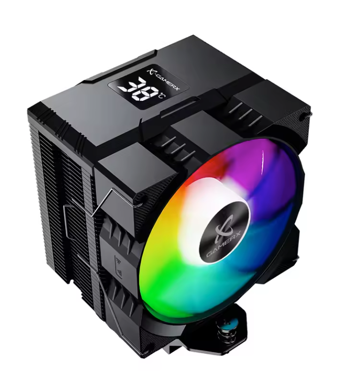 CPU Luchtkoeler met ARGB en Display – 4 Heatpipes, Stil en Krachtig