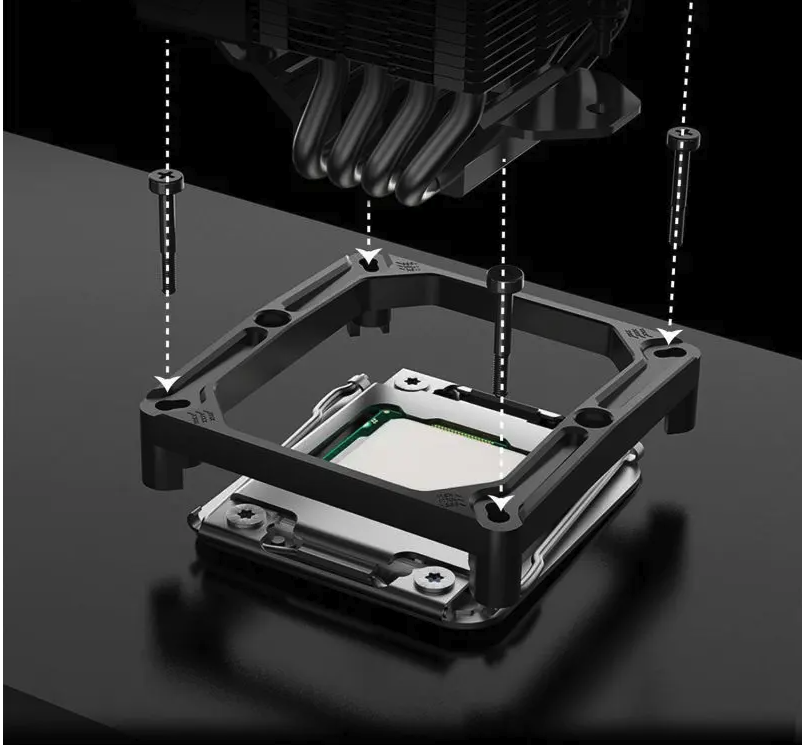 CPU Luchtkoeler met ARGB en Display – 4 Heatpipes, Stil en Krachtig