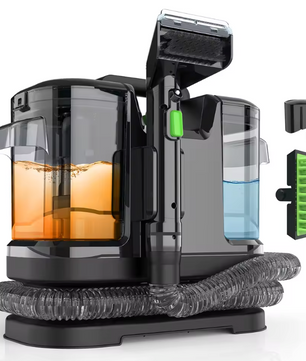 450W Tapijtreiniger 12KPa – Draagbare Spray en Zuig Vlekkenreiniger voor Meubels en Auto