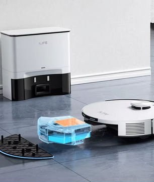 Robotstofzuiger met Dweilfunctie – 5000Pa Kracht, Zelflegend en Slimme Bediening
