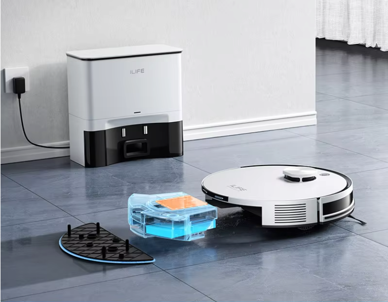 Robotstofzuiger met Dweilfunctie – 5000Pa Kracht, Zelflegend en Slimme Bediening