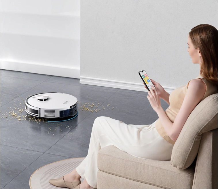 Robotstofzuiger met Dweilfunctie – 5000Pa Kracht, Zelflegend en Slimme Bediening