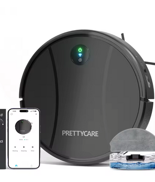 Robotstofzuiger met Dweilfunctie – 5000Pa Kracht, App Bediening en Auto Tapijt Boost