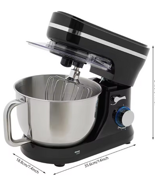 Keukenmachine 4.5L – Multifunctionele Mixer met Kantelbare Kop voor Deeg en Beslag
