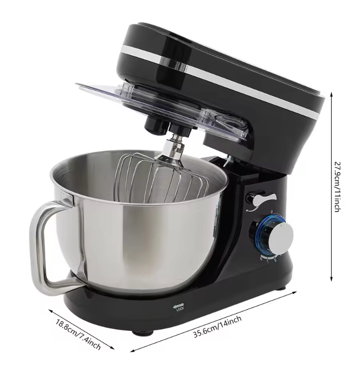 Keukenmachine 4.5L – Multifunctionele Mixer met Kantelbare Kop voor Deeg en Beslag
