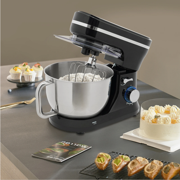Keukenmachine 4.5L – Multifunctionele Mixer met Kantelbare Kop voor Deeg en Beslag