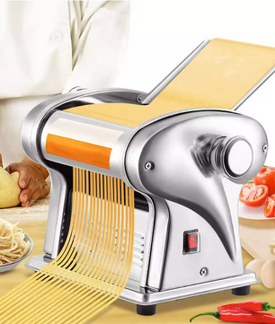 Elektrische Pastamachine RVS – Deegroller en Noodlemaker met Instelbare Dikte