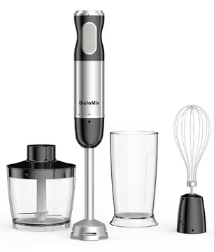 Staafmixer 1000W 4-in-1 – Hand Blender met Hakmolen, Garde en Smoothie Cup