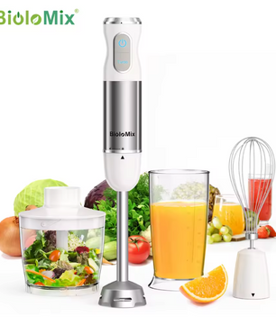 Staafmixer 1000W 4-in-1 – Hand Blender met Hakmolen, Garde en Smoothie Cup