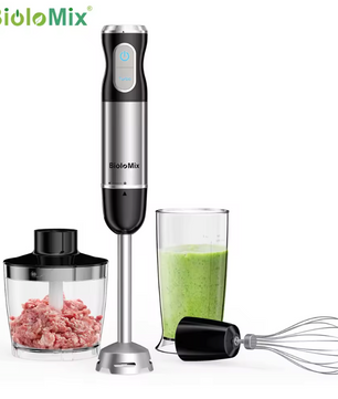 Staafmixer 1000W 4-in-1 – Hand Blender met Hakmolen, Garde en Smoothie Cup