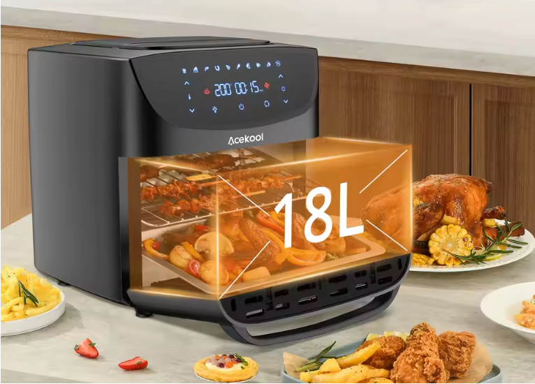Airfryer Oven 18L 8-in-1 – Digitale Touchscreen Mini Oven 1800W met Accessoires