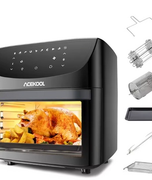 Airfryer Oven 18L 8-in-1 – Digitale Touchscreen Mini Oven 1800W met Accessoires