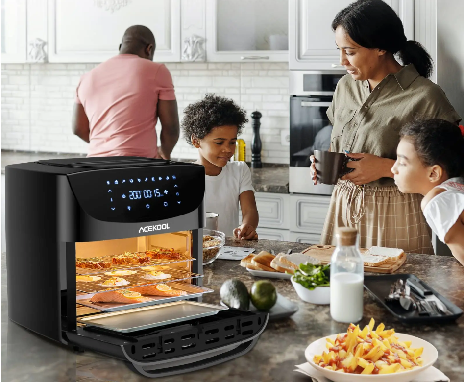Airfryer Oven 18L 8-in-1 – Digitale Touchscreen Mini Oven 1800W met Accessoires