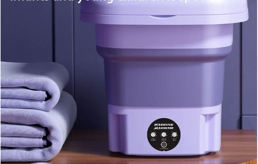 Opvouwbare Mini Wasmachine 8L – Draagbare Wasemmer met Centrifuge