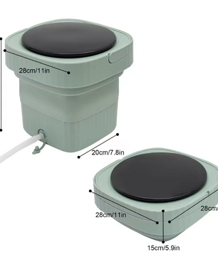 Opvouwbare Mini Wasmachine – Compacte Draagbare Wasmachine met 3 Programma’s