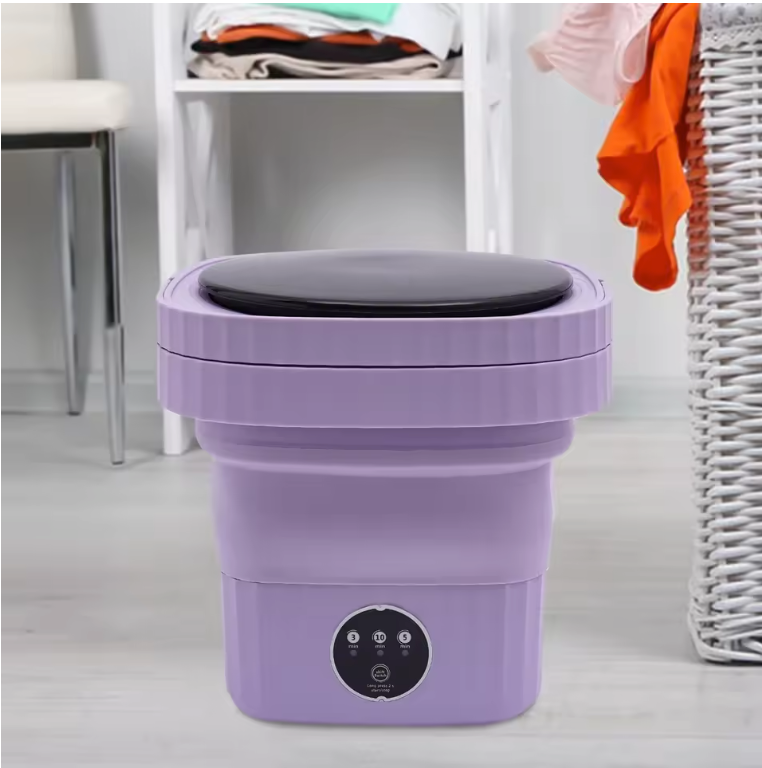 Opvouwbare Mini Wasmachine – Compacte Draagbare Wasmachine met 3 Programma’s