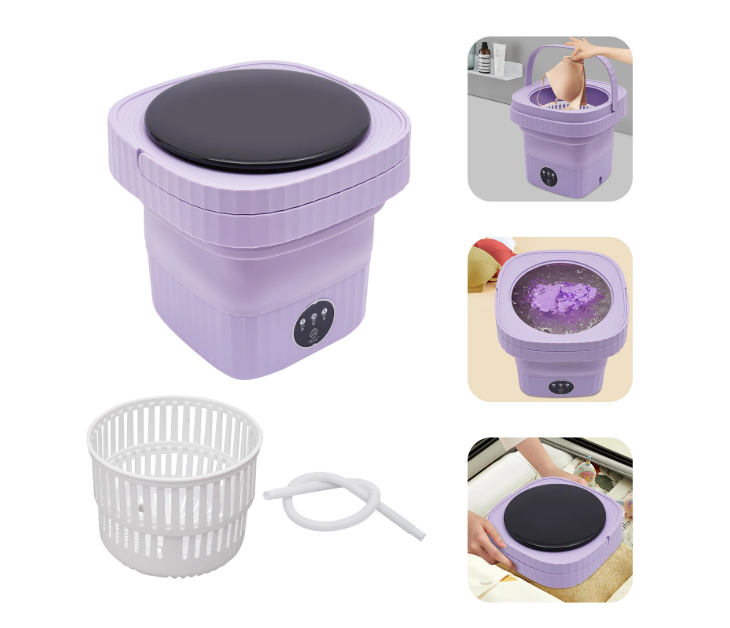 Opvouwbare Mini Wasmachine – Compacte Draagbare Wasmachine met 3 Programma’s