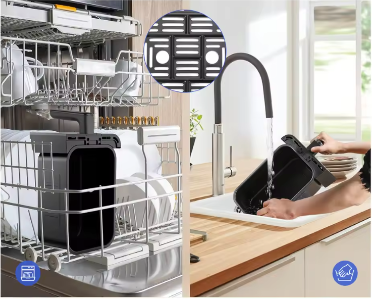 XL Airfryer 11,5L met Dubbele Mand en Kijkvenster