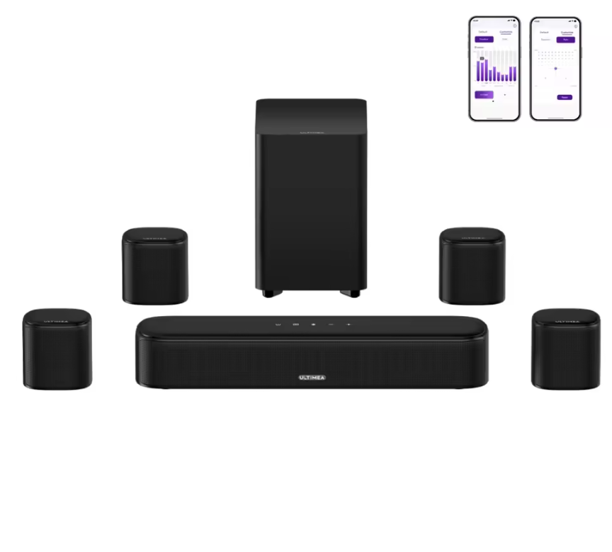 7.1 Soundbar Systeem met Subwoofer – Surround Speakers en App