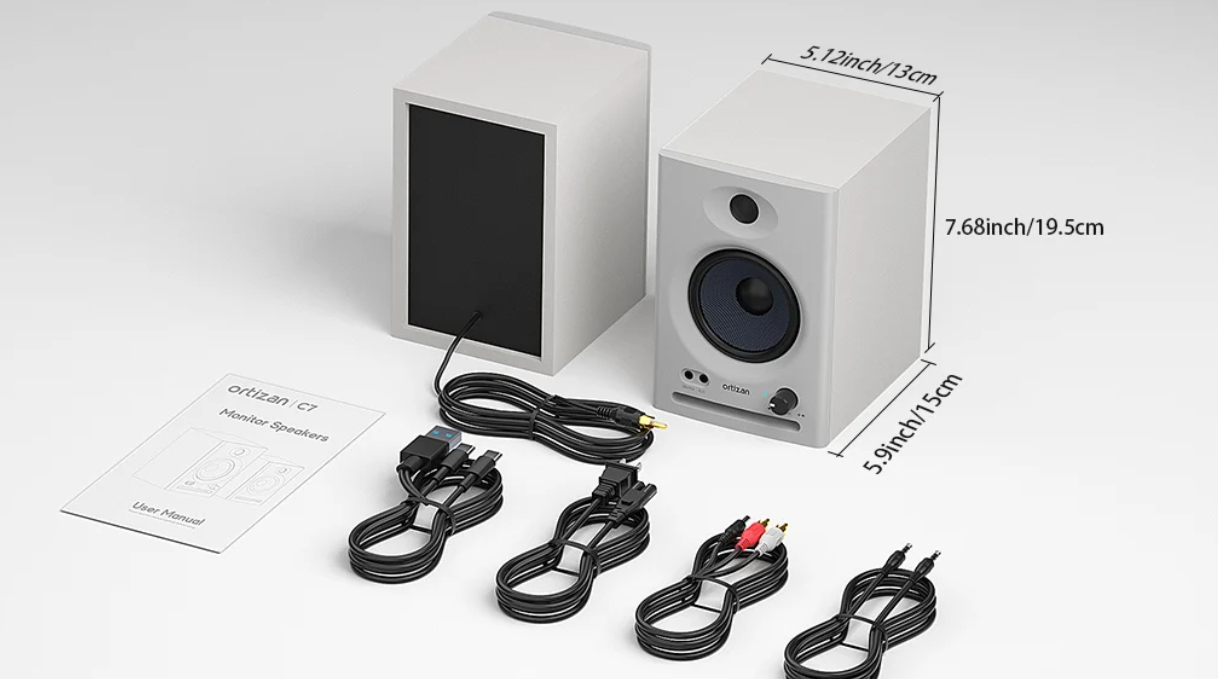 Actieve Bookshelf Speakers – Bluetooth 5.3 HiFi Studio Monitor Set