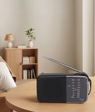 Draagbare AM/FM Radio met Speaker – Compacte Batterij Radio