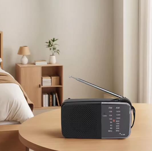 Draagbare AM/FM Radio met Speaker – Compacte Batterij Radio
