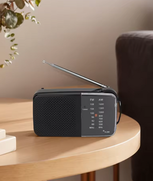 Draagbare AM/FM Radio met Speaker – Compacte Batterij Radio