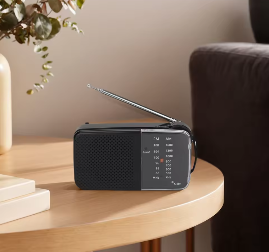 Draagbare AM/FM Radio met Speaker – Compacte Batterij Radio