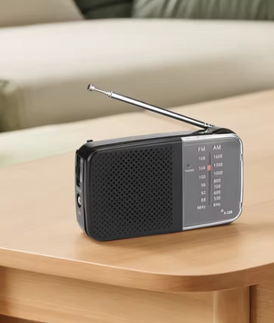 Draagbare AM/FM Radio met Speaker – Compacte Batterij Radio