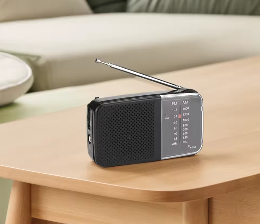 Draagbare AM/FM Radio met Speaker – Compacte Batterij Radio