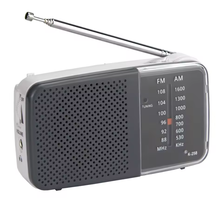 Draagbare AM/FM Radio met Speaker – Compacte Batterij Radio