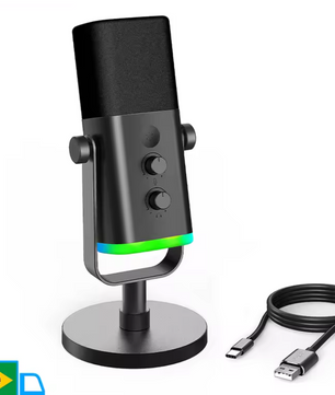 USB/XLR Dynamische Microfoon – RGB Gaming en Streaming Mic