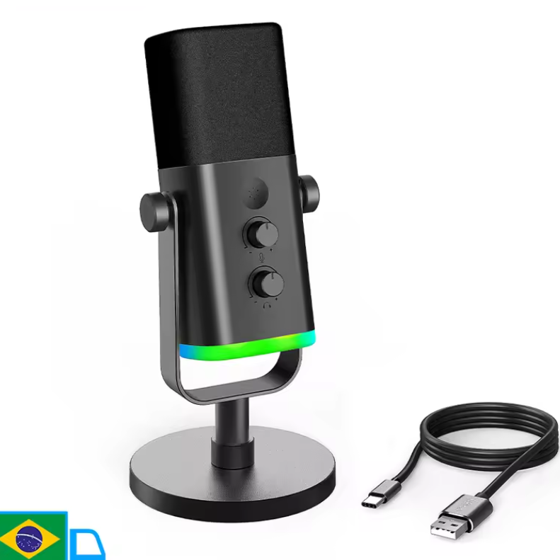 USB/XLR Dynamische Microfoon – RGB Gaming en Streaming Mic