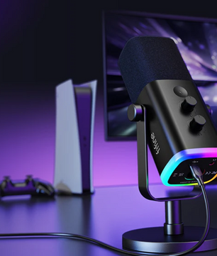 USB/XLR Dynamische Microfoon – RGB Gaming en Streaming Mic