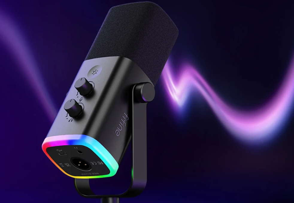 USB/XLR Dynamische Microfoon – RGB Gaming en Streaming Mic