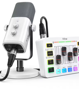 Podcast Kit met Audio Mixer en Microfoon – RGB Streaming Set