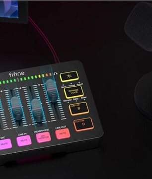Podcast Kit met Audio Mixer en Microfoon – RGB Streaming Set